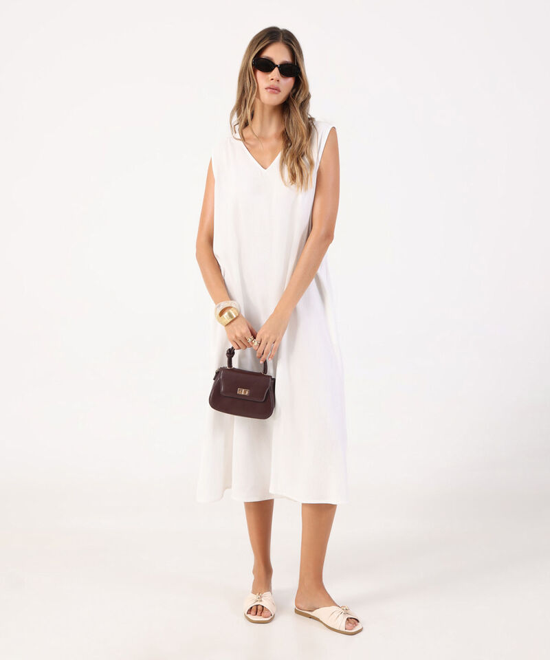 Vestido Midi Minimalista De Silueta Amplia