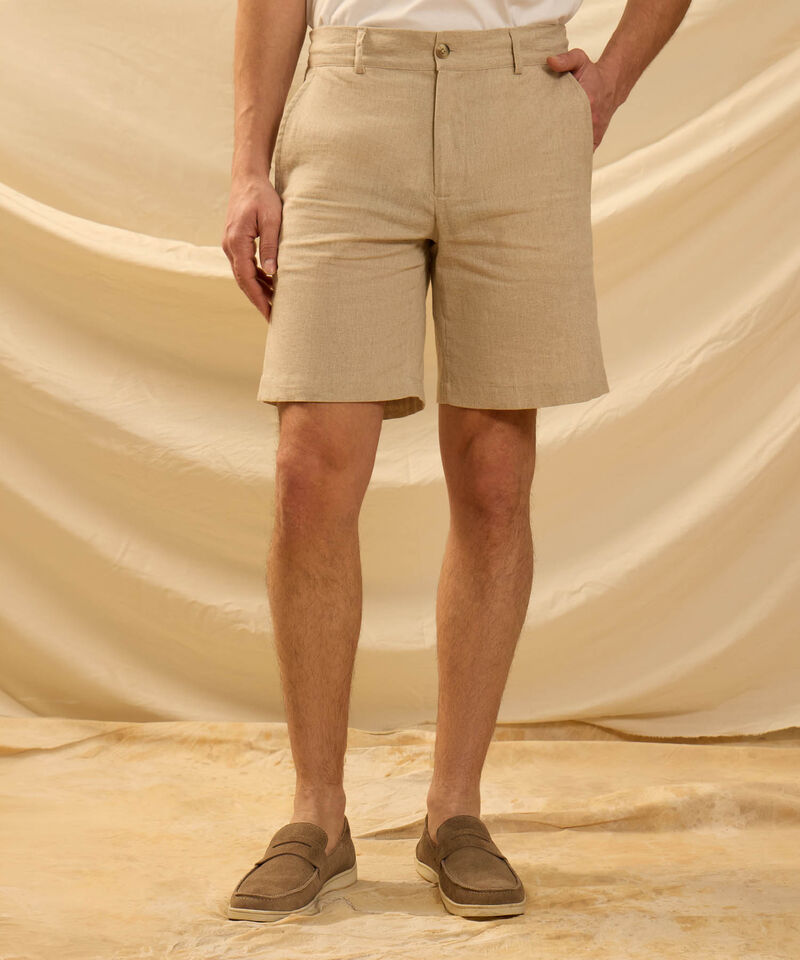 Bermuda de Lino Suave Para Hombre