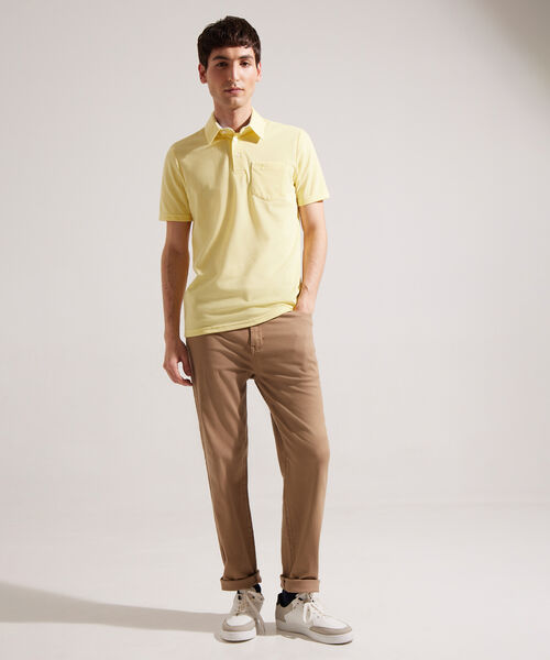 Polo Cuello Duro Con Bolsillo