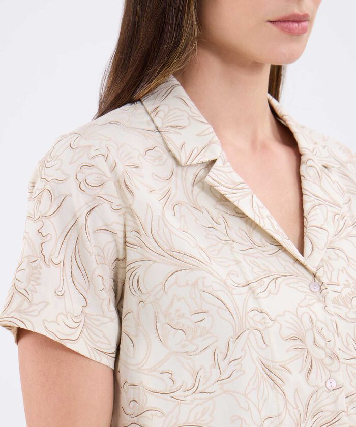 Camisa Estampada Manga Corta