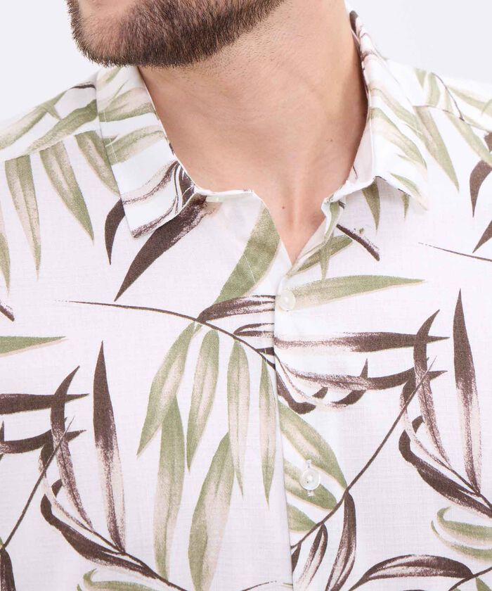 Camisa manga corta estampada para hombre