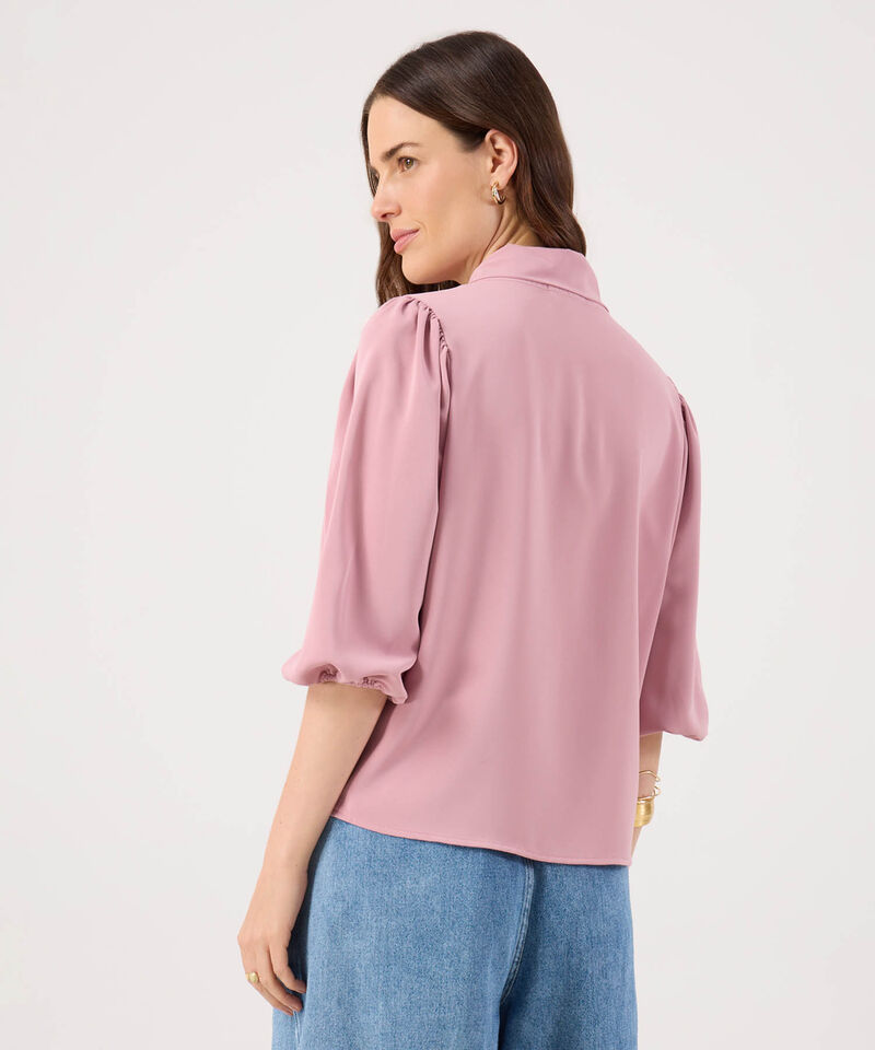 Blusa Manga &frac34; Con Detalle