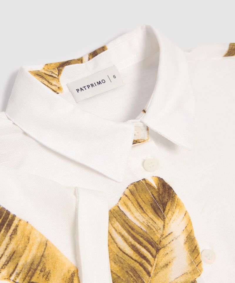 Vestido Estampado Con Cinturon 