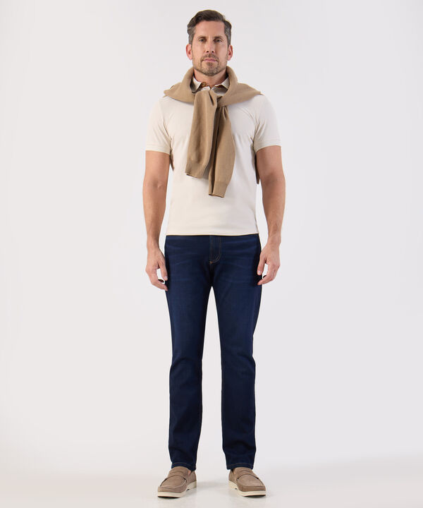 Jean Corte Recto Cl&aacute;sico Azul Oscuro Hombre