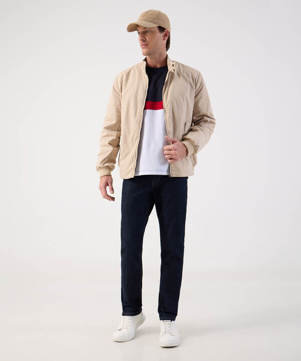 Jean de Lavado Oscuro y Corte Recto Para Hombre