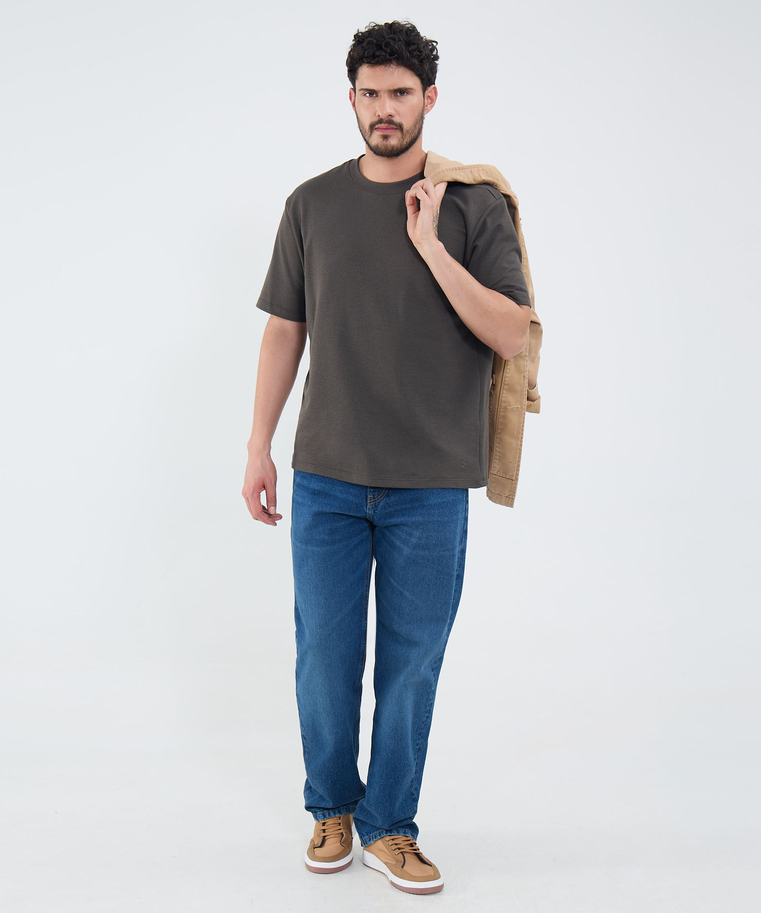 Jeans Relax Fit Tono Azul Medio Oscuro