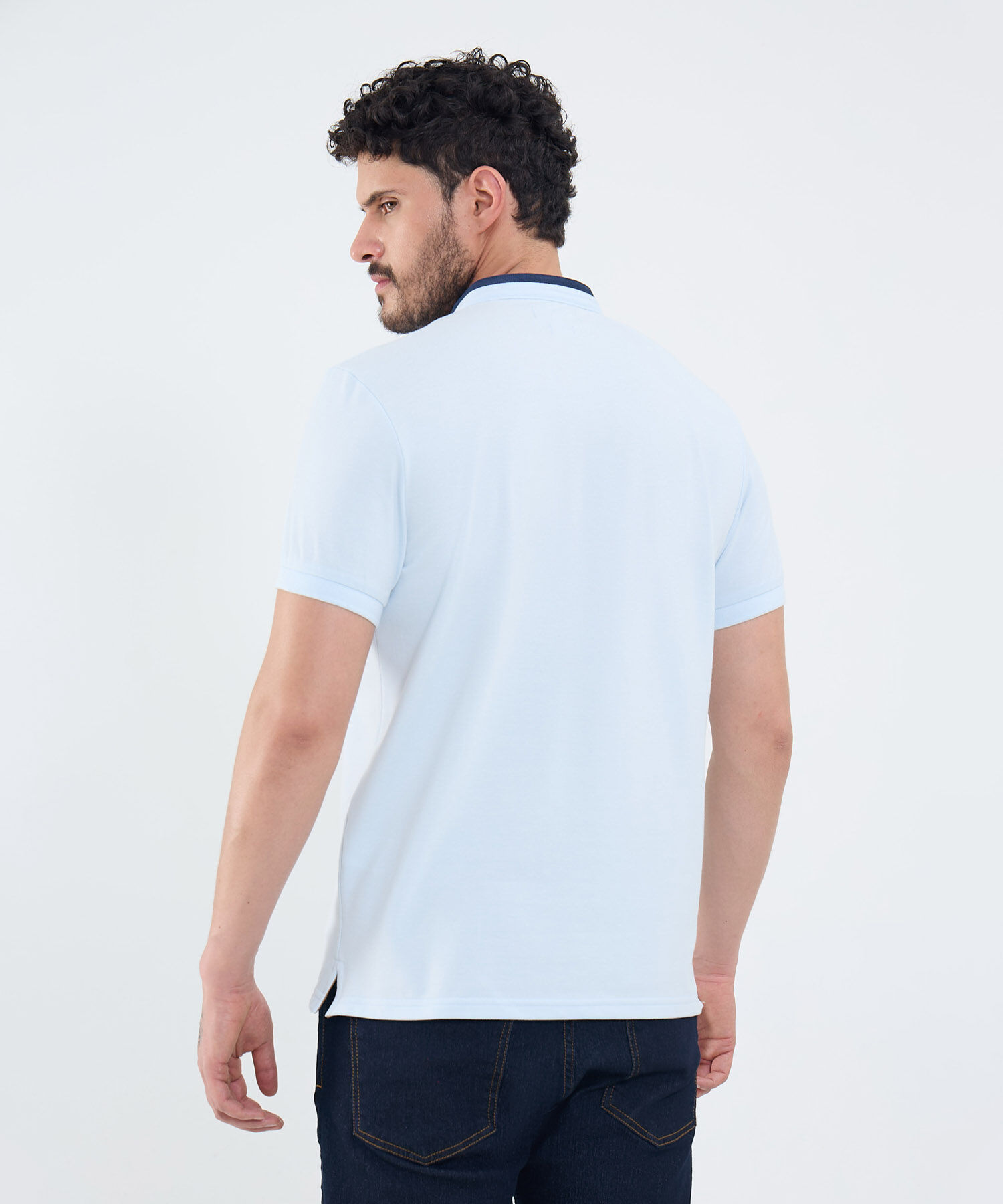 Polo Cuello Mao En Bloques