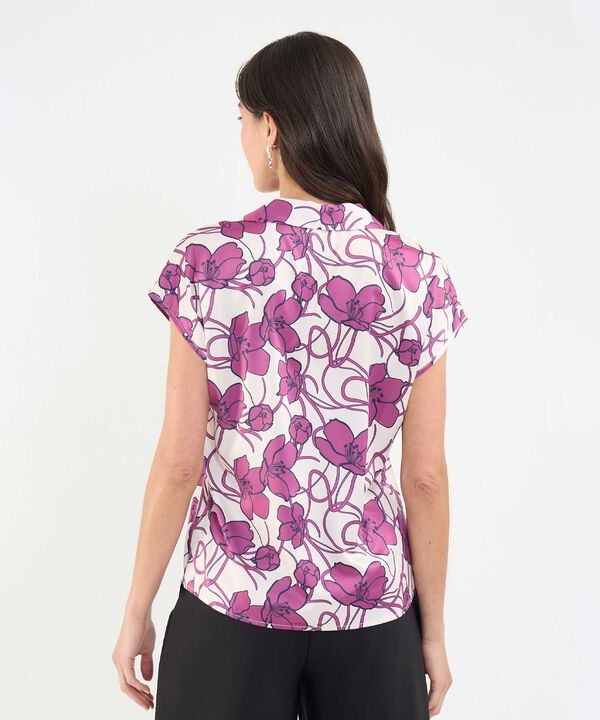 Blusa Satinada Estampada