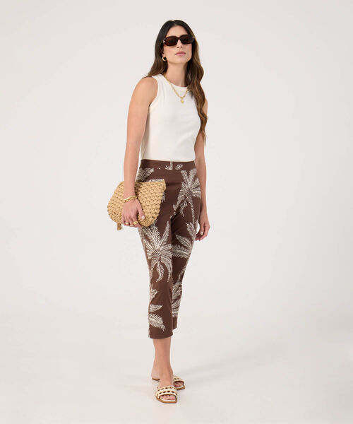 Pantalon capri estampado  image number null