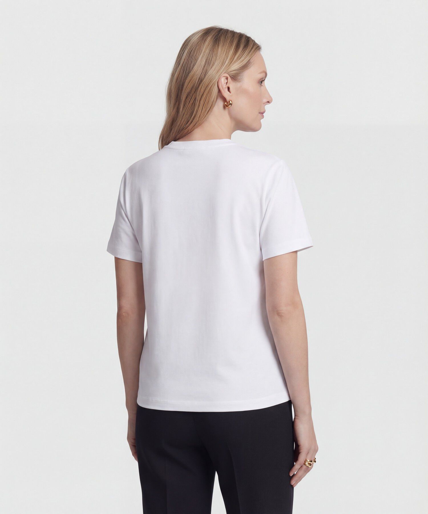 Camiseta con Apliques de Flores Para Mujer