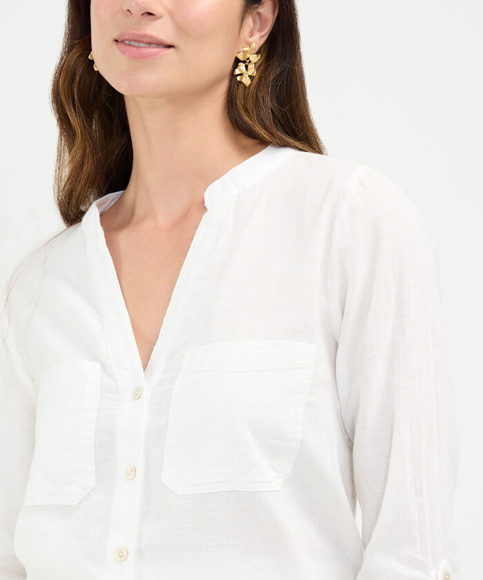 Blusa en Efecto Lino