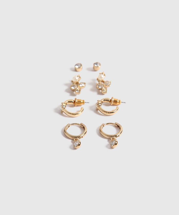 Pack x 4 Aretes con Brillos