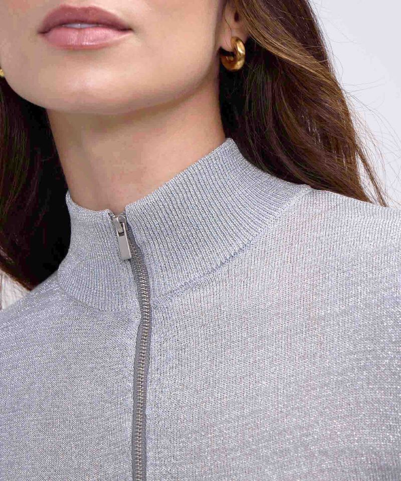 Saco cuello alto, manga larga para mujer