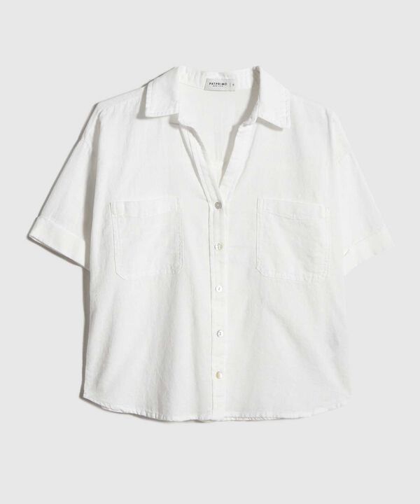 Camisa en Efecto Lino