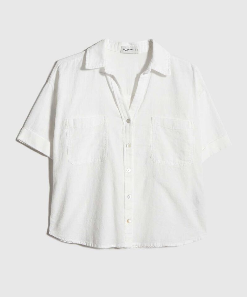 Camisa en Efecto Lino
