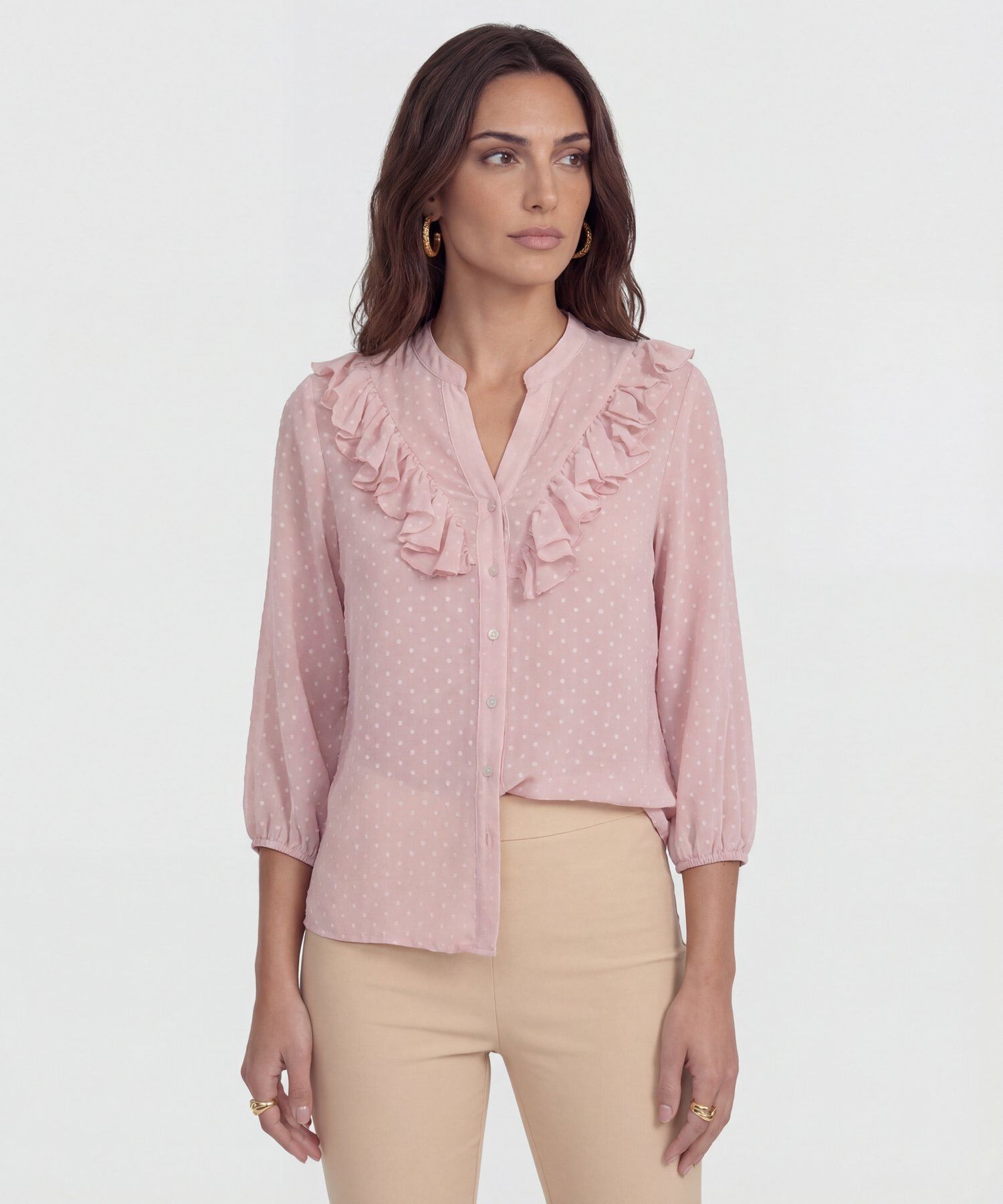 Blusa Texturizada Con Boleros 