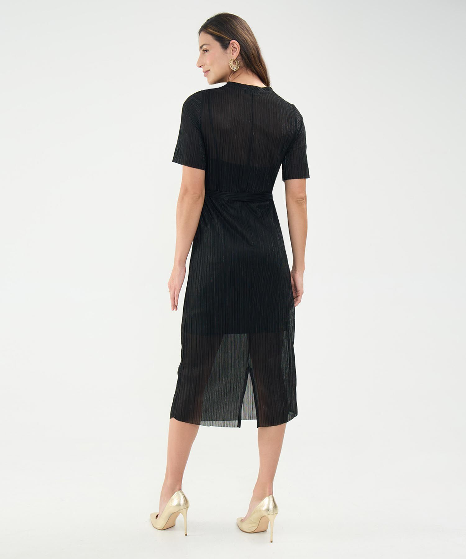 Vestido Midi con Brillos