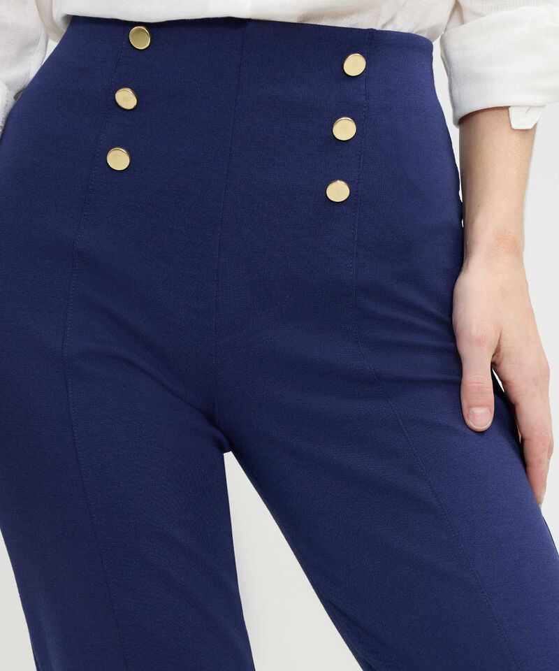 Leggins Unicolor Con Botones