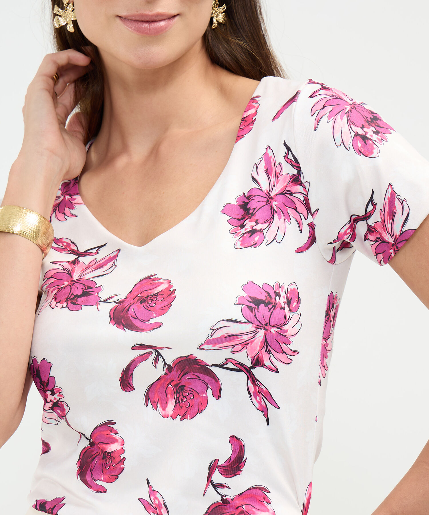 Camiseta Estampado Floral