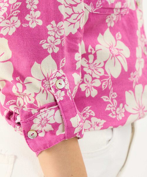 Blusa Estampada en Efecto Lino