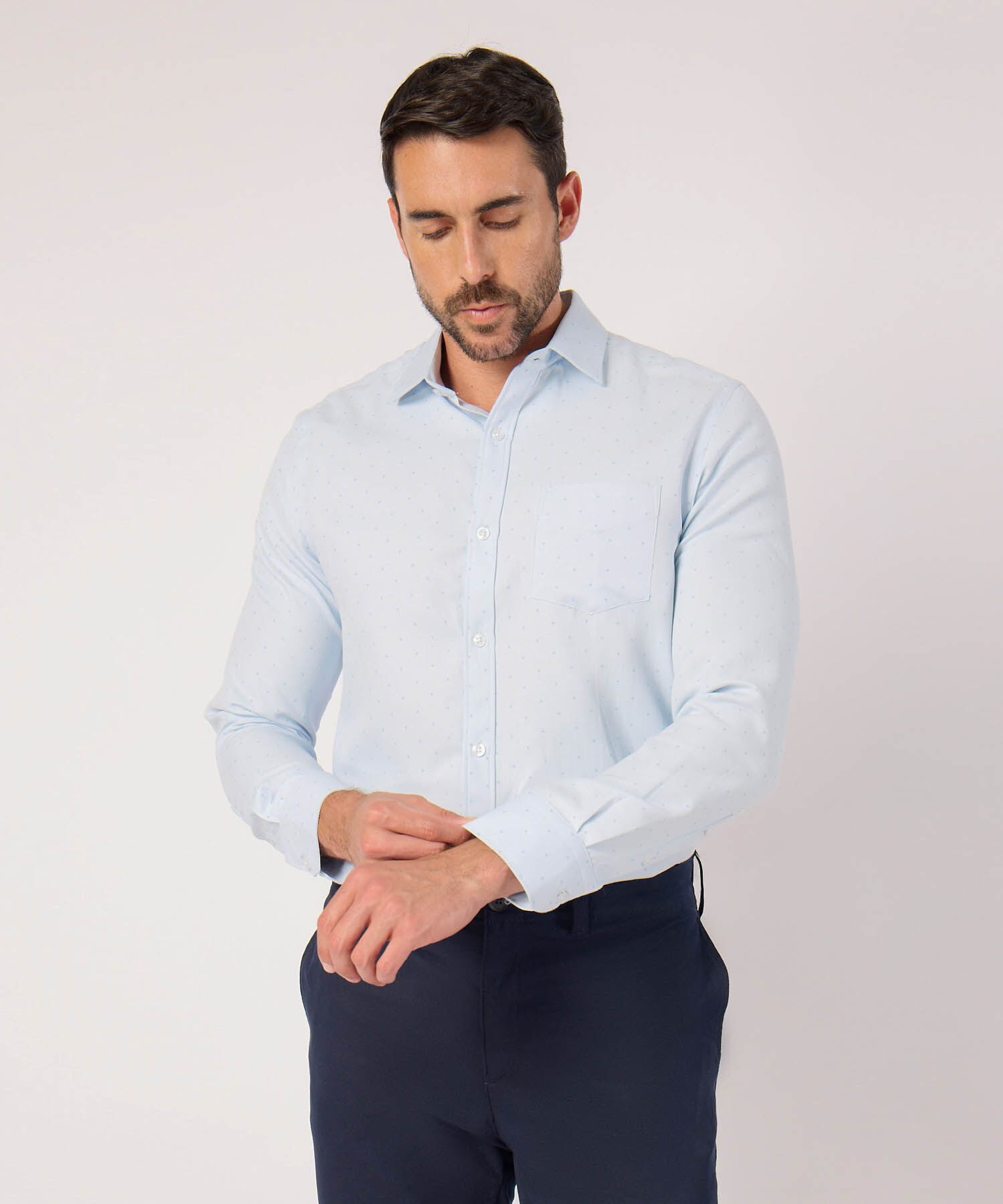 Camisa Estampada Con Bolsillo 