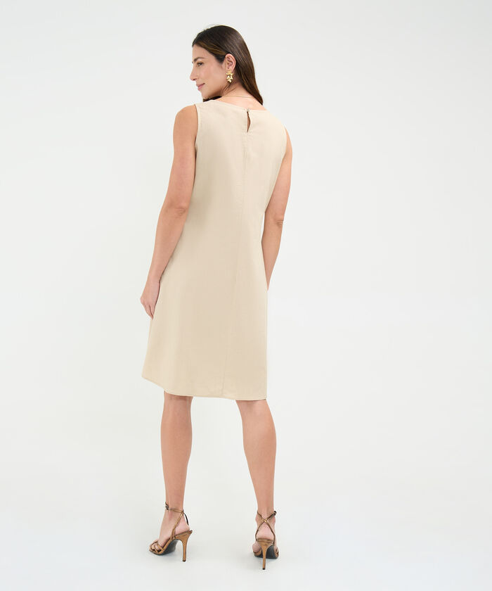 Vestido en Efecto Lino