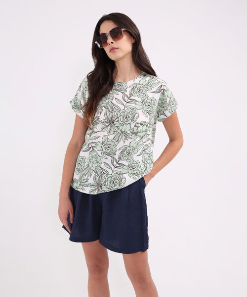 Blusa Manga Corta Estampada image number null