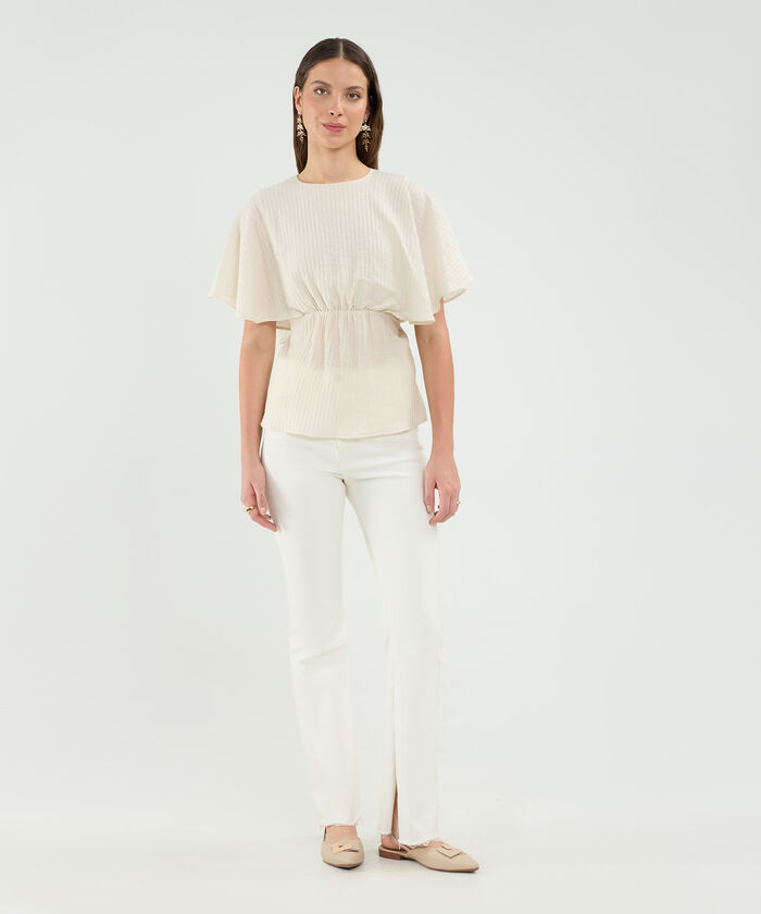 Blusa Con Manga Acampanada Para Mujer