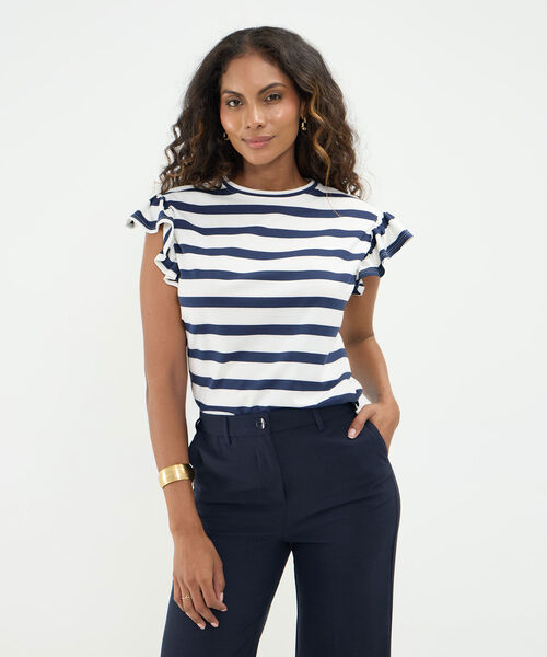 Camiseta Manga Corta Con Boleros Para Mujer image number null