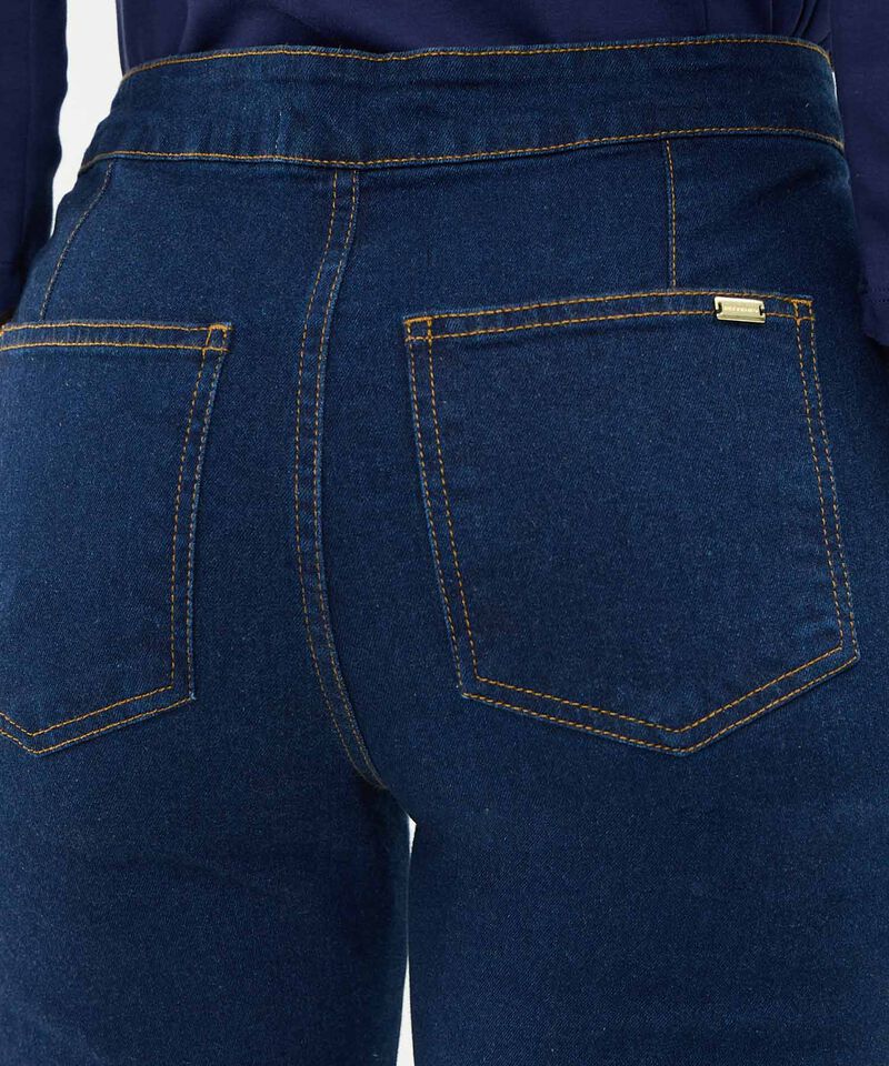 Jean Wide Leg De Abotonadura Lateral Para Mujer