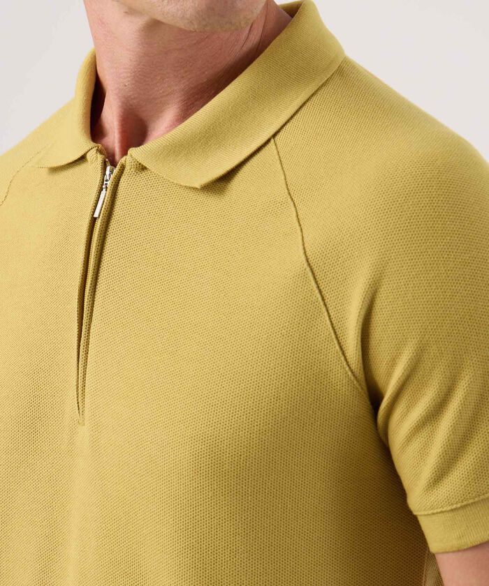 Polo Unicolor Con Cremallera