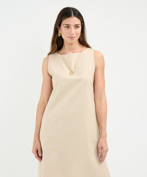 Vestido en Efecto Lino image number null