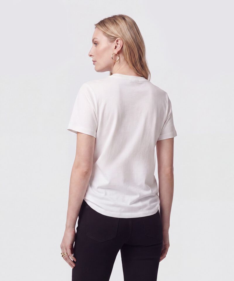 Camiseta Con Bordado Floral Para Mujer
