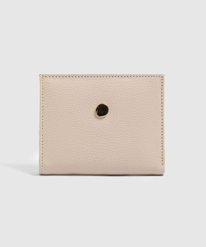 Billetera Unicolor Con Boton 