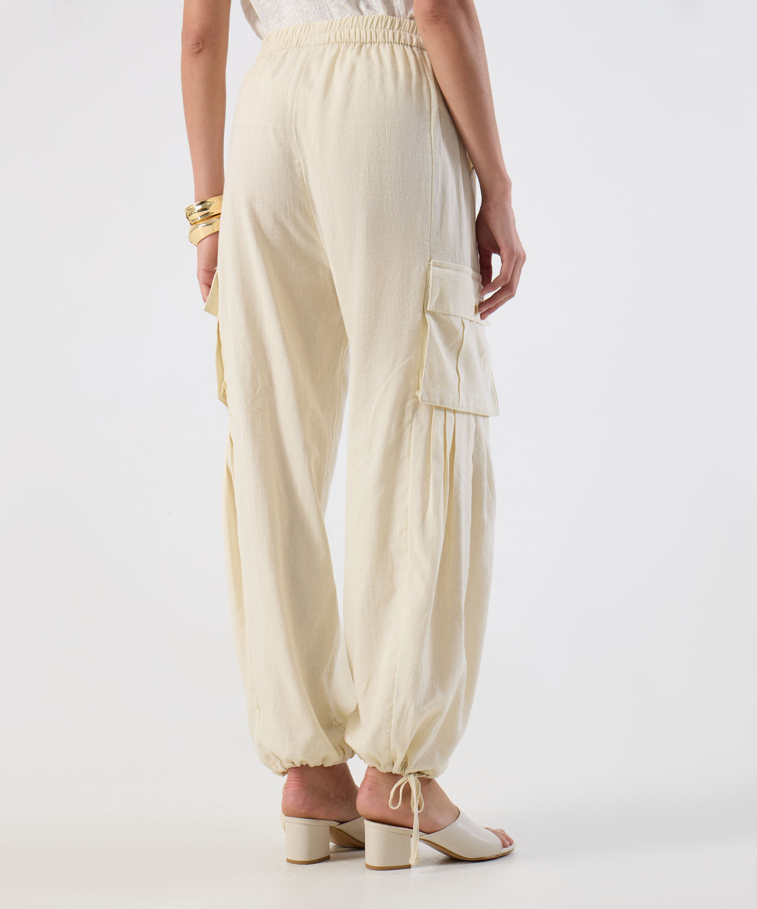 Pantal&oacute;n Cargo Casual Ajuste El&aacute;stico Para Mujer