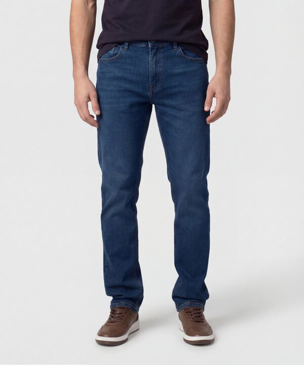 Jeans Regular Tono Azul Medio  image number null