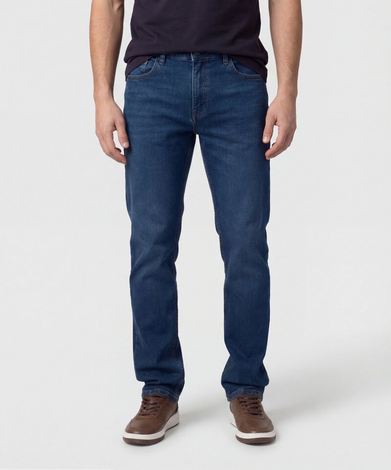 Jeans Regular Tono Azul Medio 