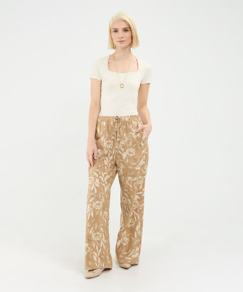 Pantalon En Lino Estampado image number null