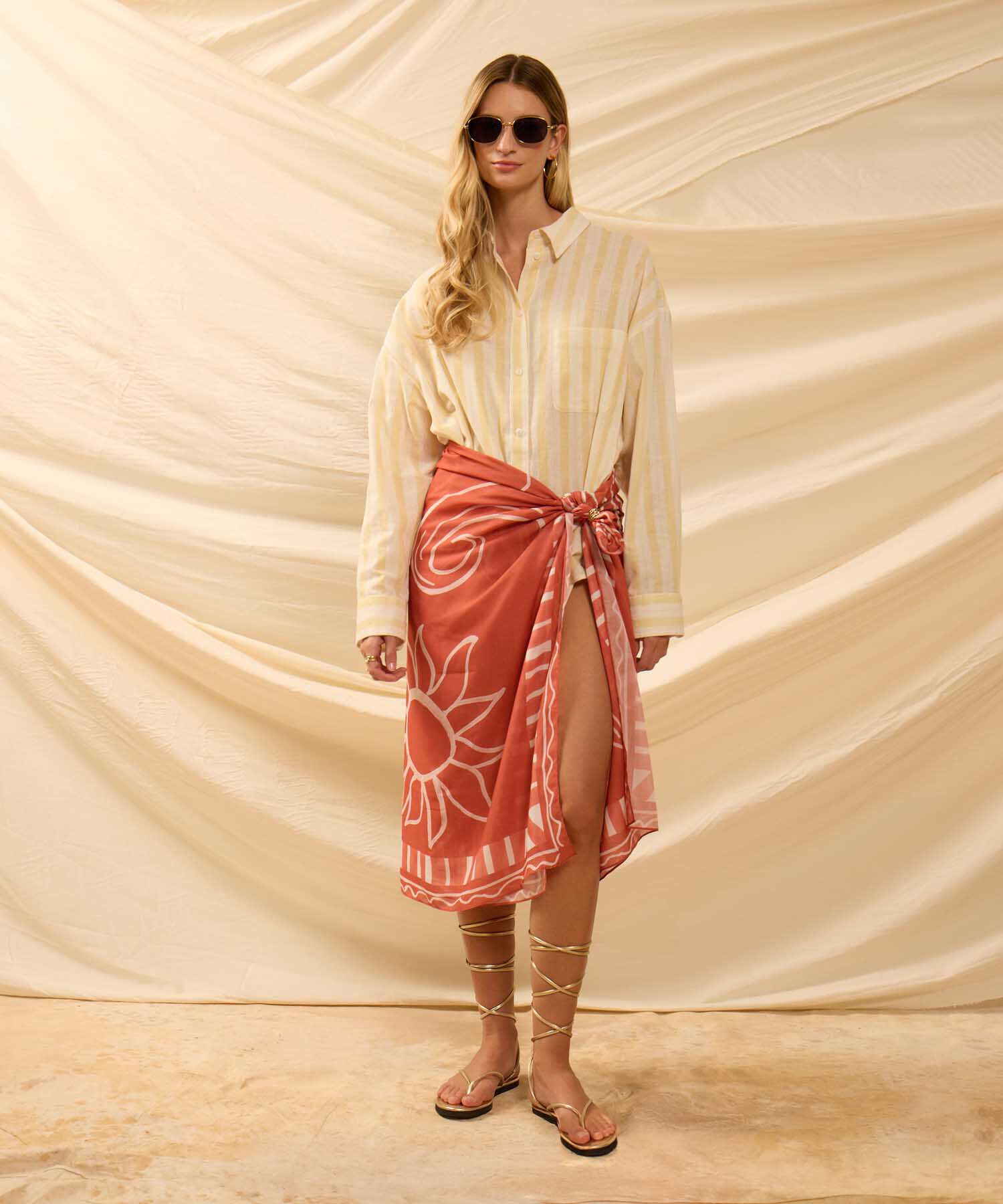 Camisa Oversize De Hombro Ca&iacute;do Para Mujer