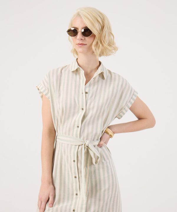 Vestido Camisero A Rayas