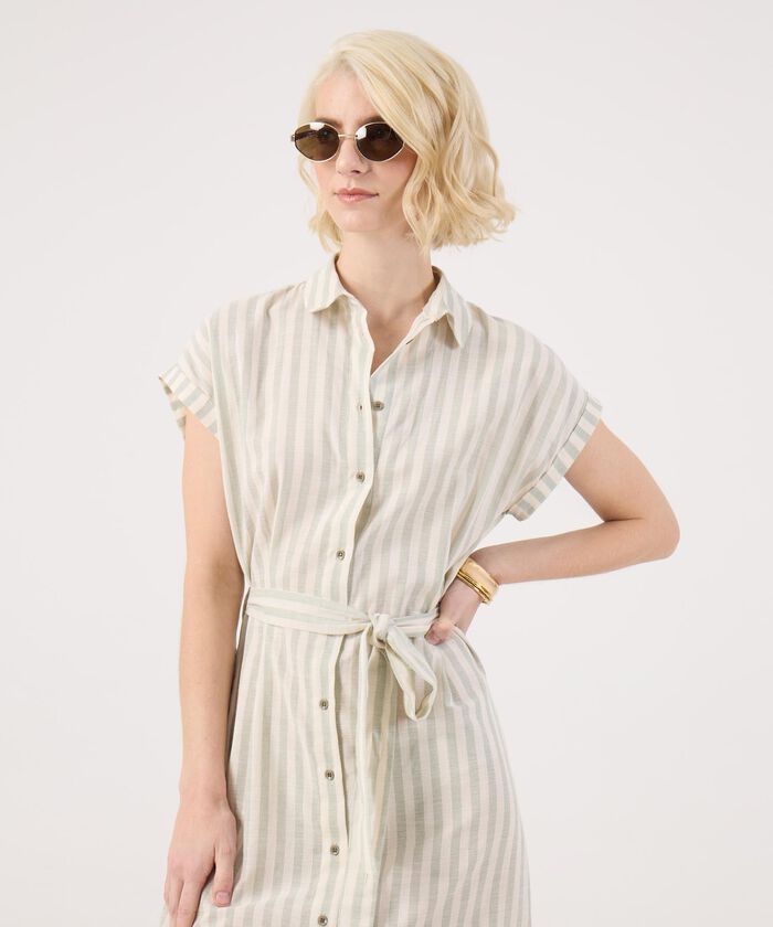 Vestido Camisero A Rayas