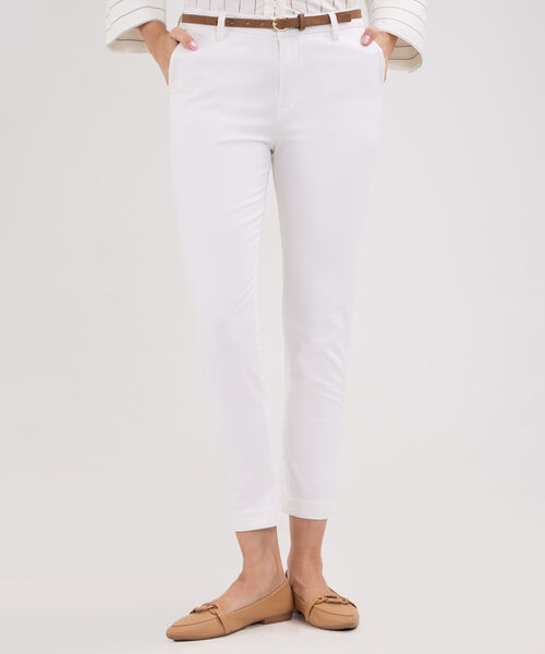Pantalon Unicolor Chino Con Cinturon image number null