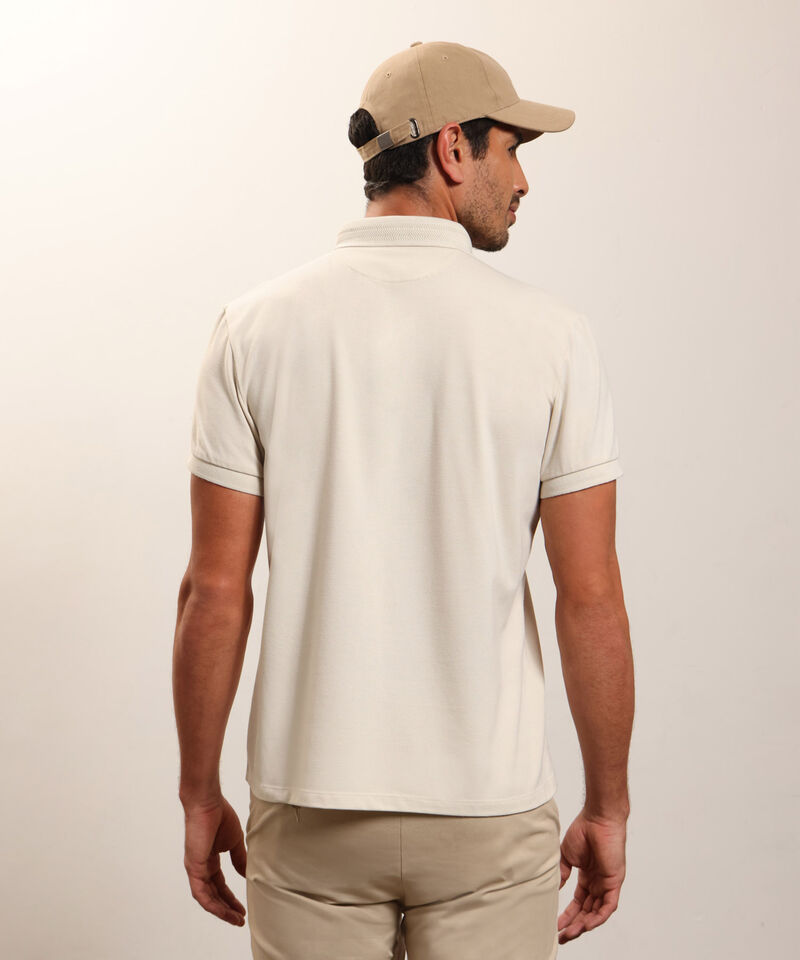 Polo De Botones Contraste Para Hombre