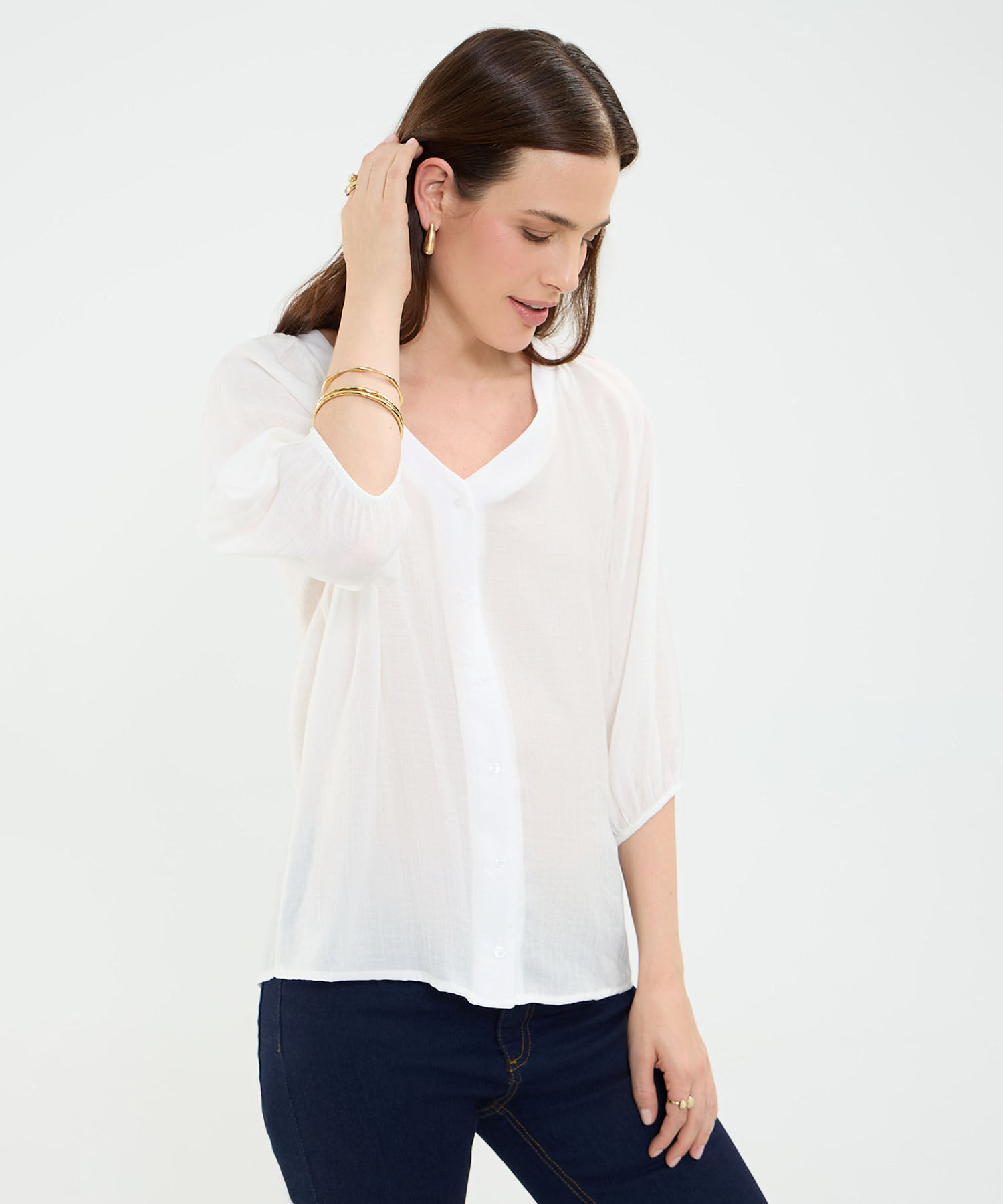 Blusa Escote en V