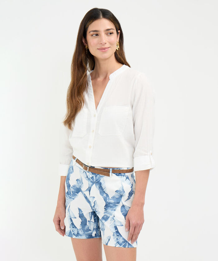 Blusa en Efecto Lino