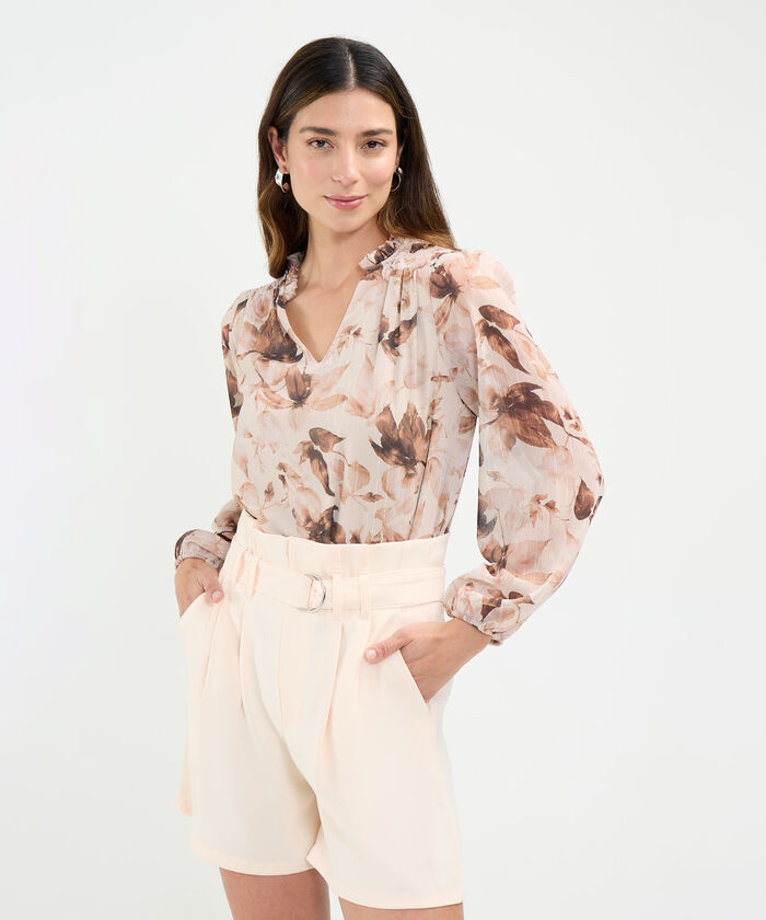 Blusa Estampada con Lurex