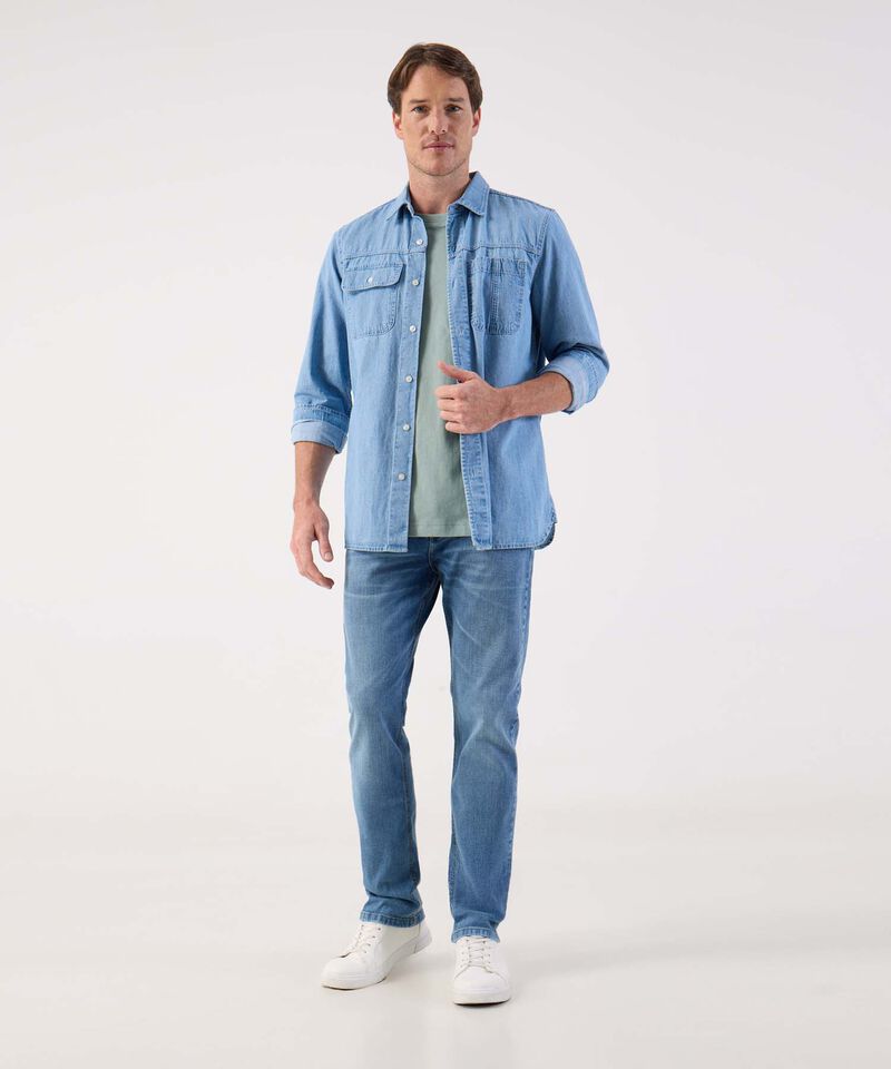 Camiseta de Algod&oacute;n B&aacute;sico para Hombre con Estampado