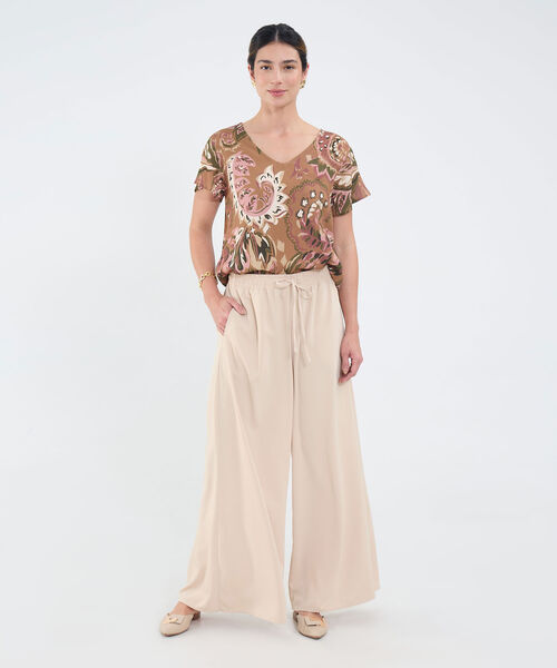 Pantalón Fluido Unicolor image number null