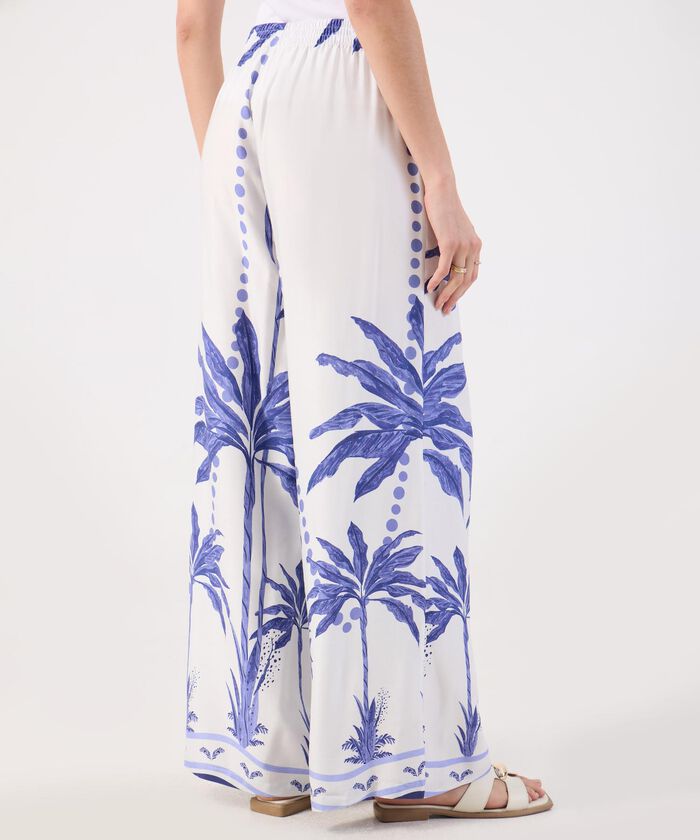 Pantal&oacute;n Palazzo Estampado Palmeras