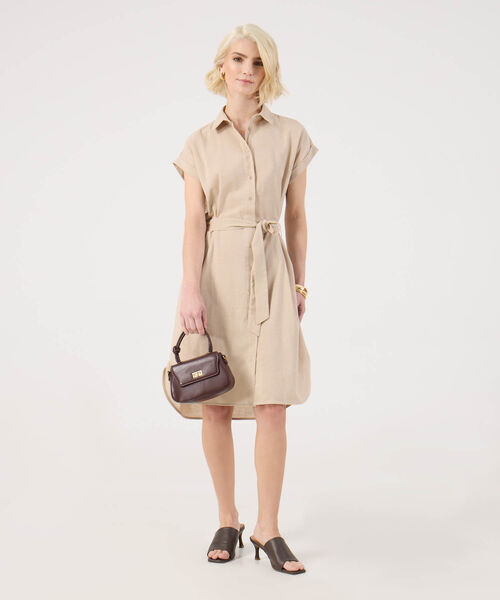 Vestido Camisero Unicolor image number null